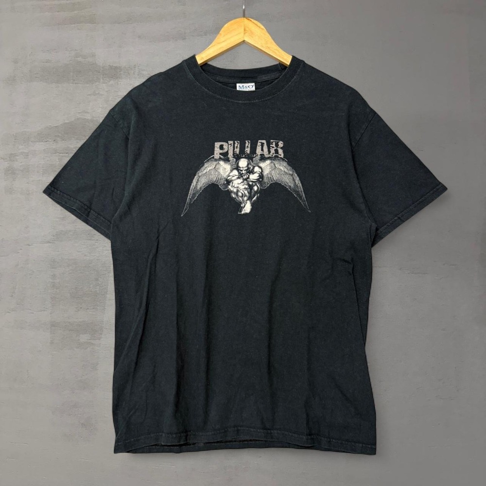 Vintage Pillar Band Shirt Black Christian Band Tee Y2K Medium